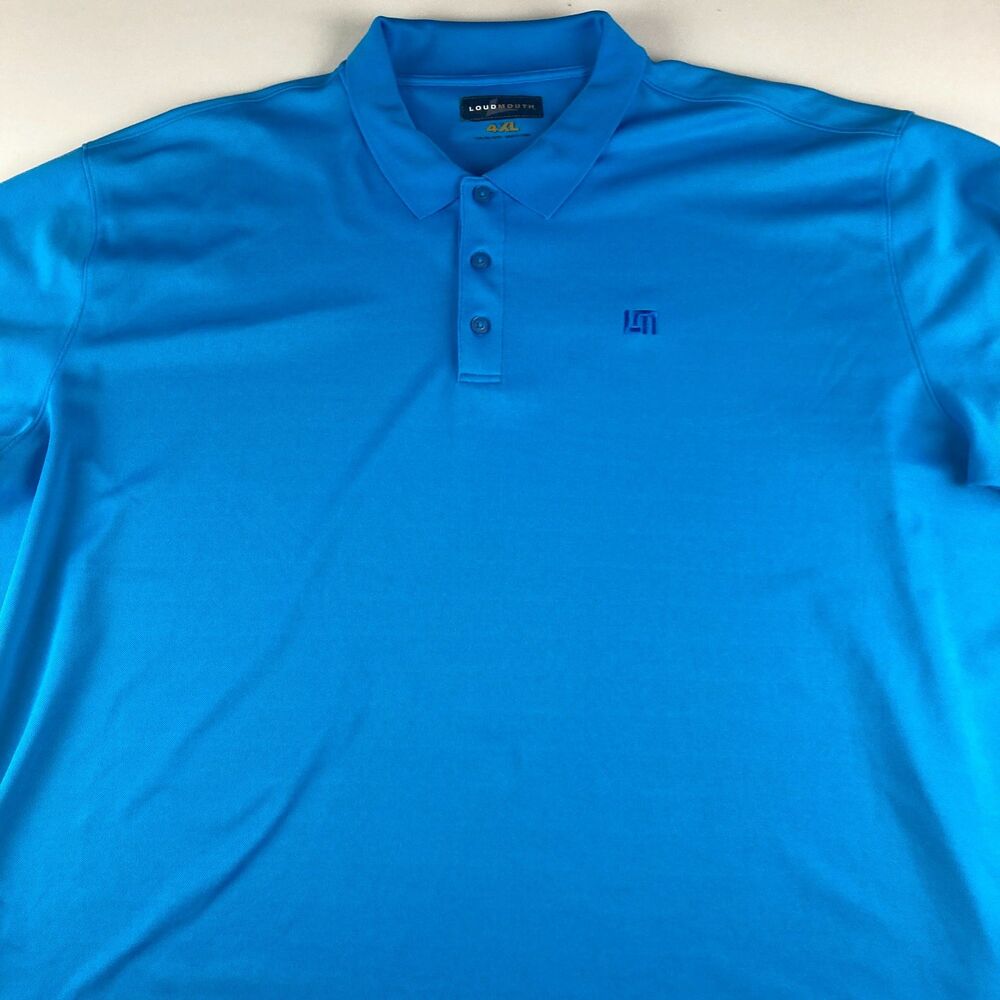 Loudmouth Golf Polo Shirt Mens 4XL Blue Performance Logo